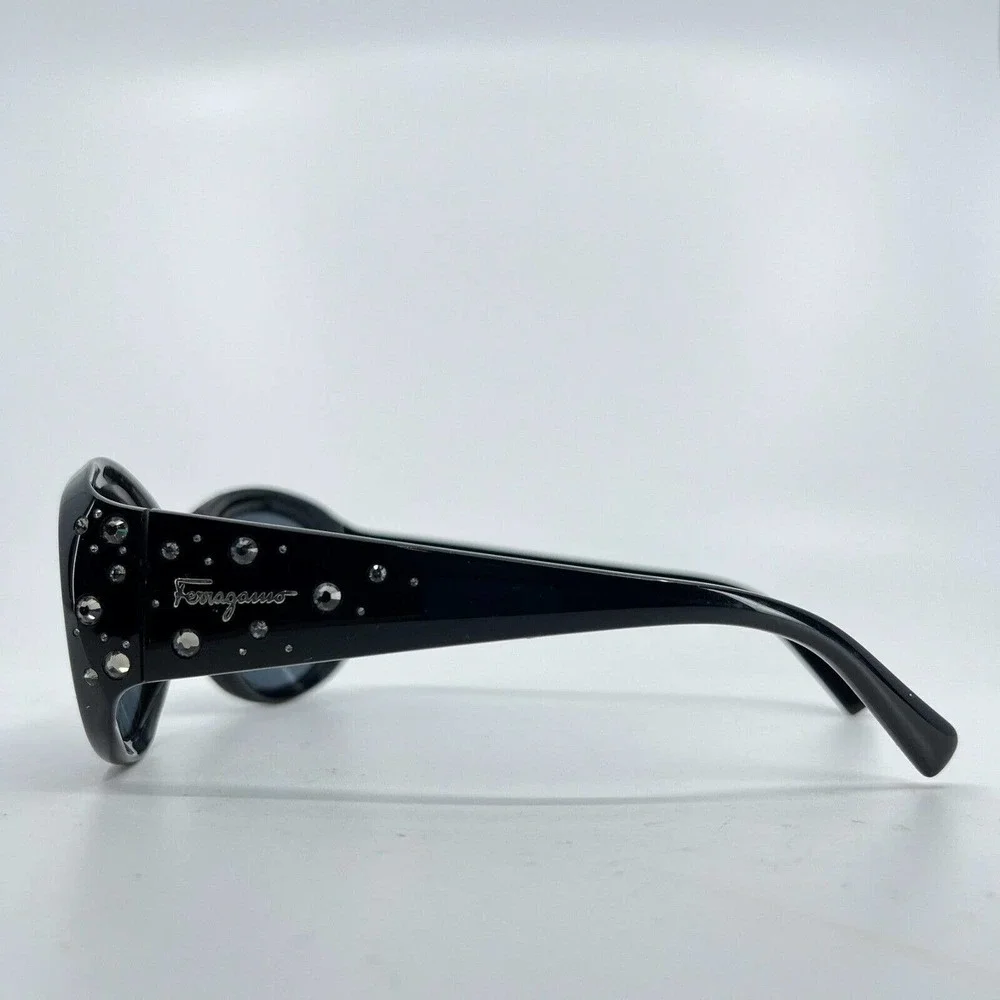 Salvatore Ferragamo Sunglasses Frames 2147-B 101 Black Silver 56-15-130 H7106‎